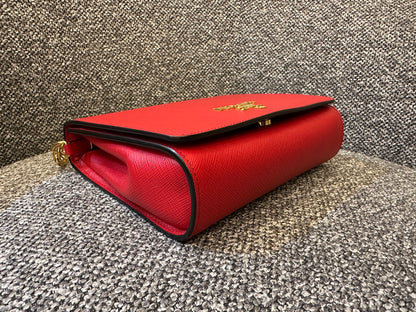Prada Saffiano Lux Chain Crossbody Bag