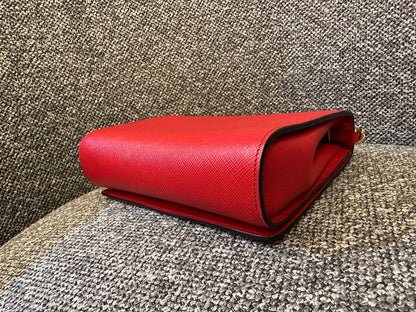 Prada Saffiano Lux Chain Crossbody Bag