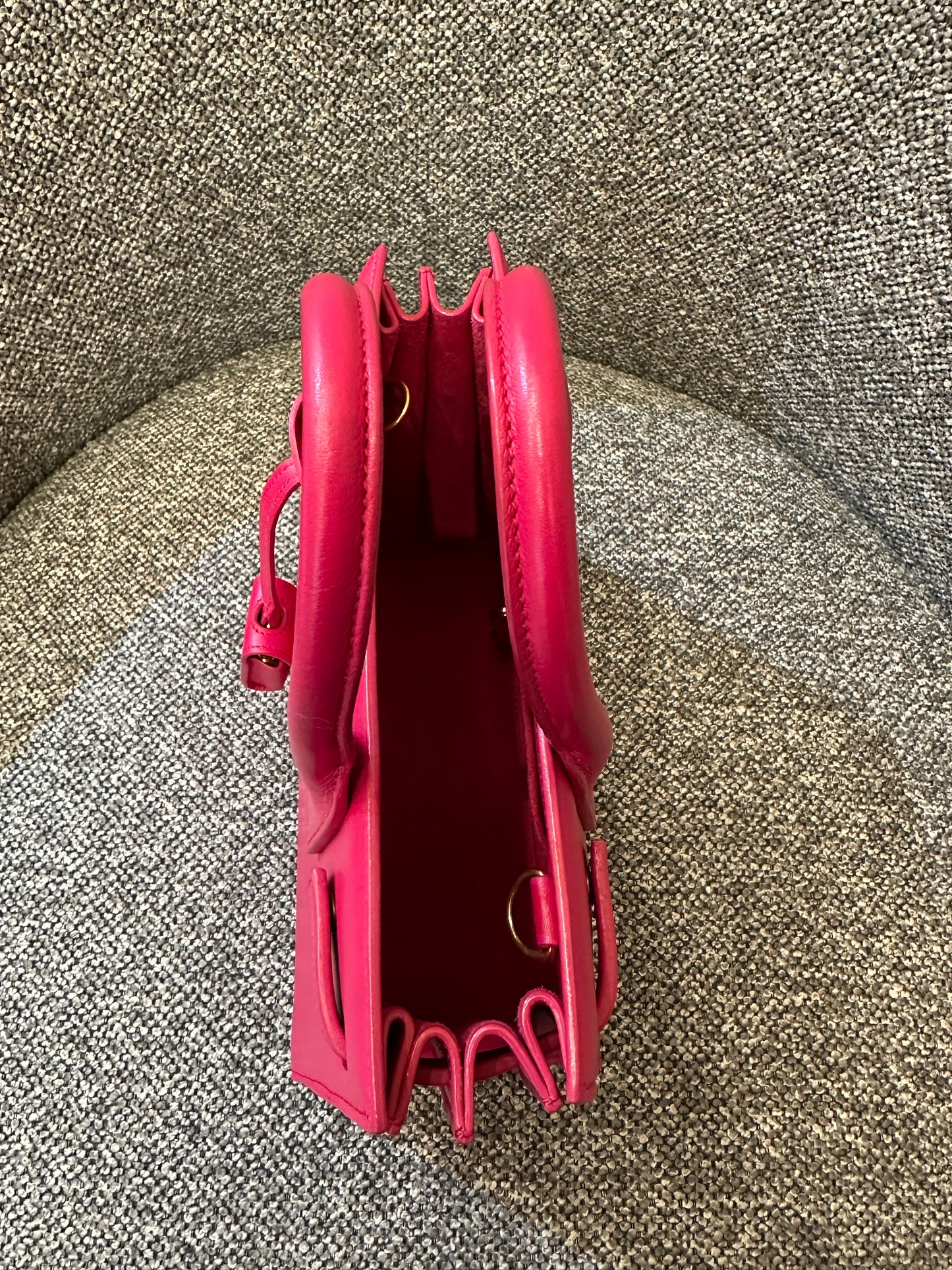 Yves Saint Laurent Sac De Jour In Hot Pink Leather