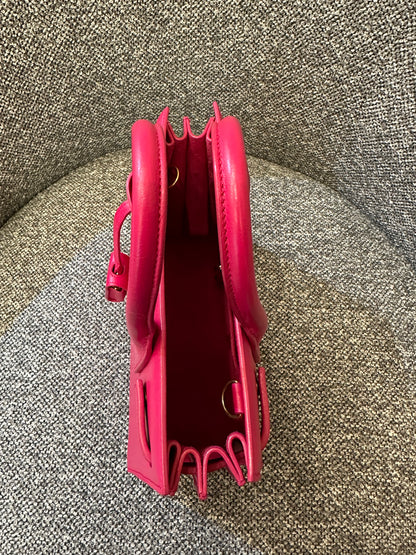 Yves Saint Laurent Sac De Jour In Hot Pink Leather