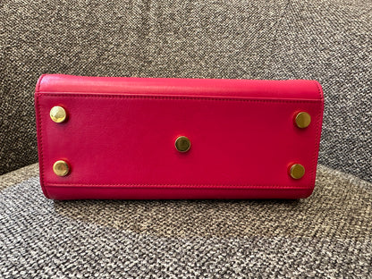 Yves Saint Laurent Sac De Jour In Hot Pink Leather