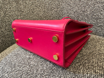 Yves Saint Laurent Sac De Jour In Hot Pink Leather
