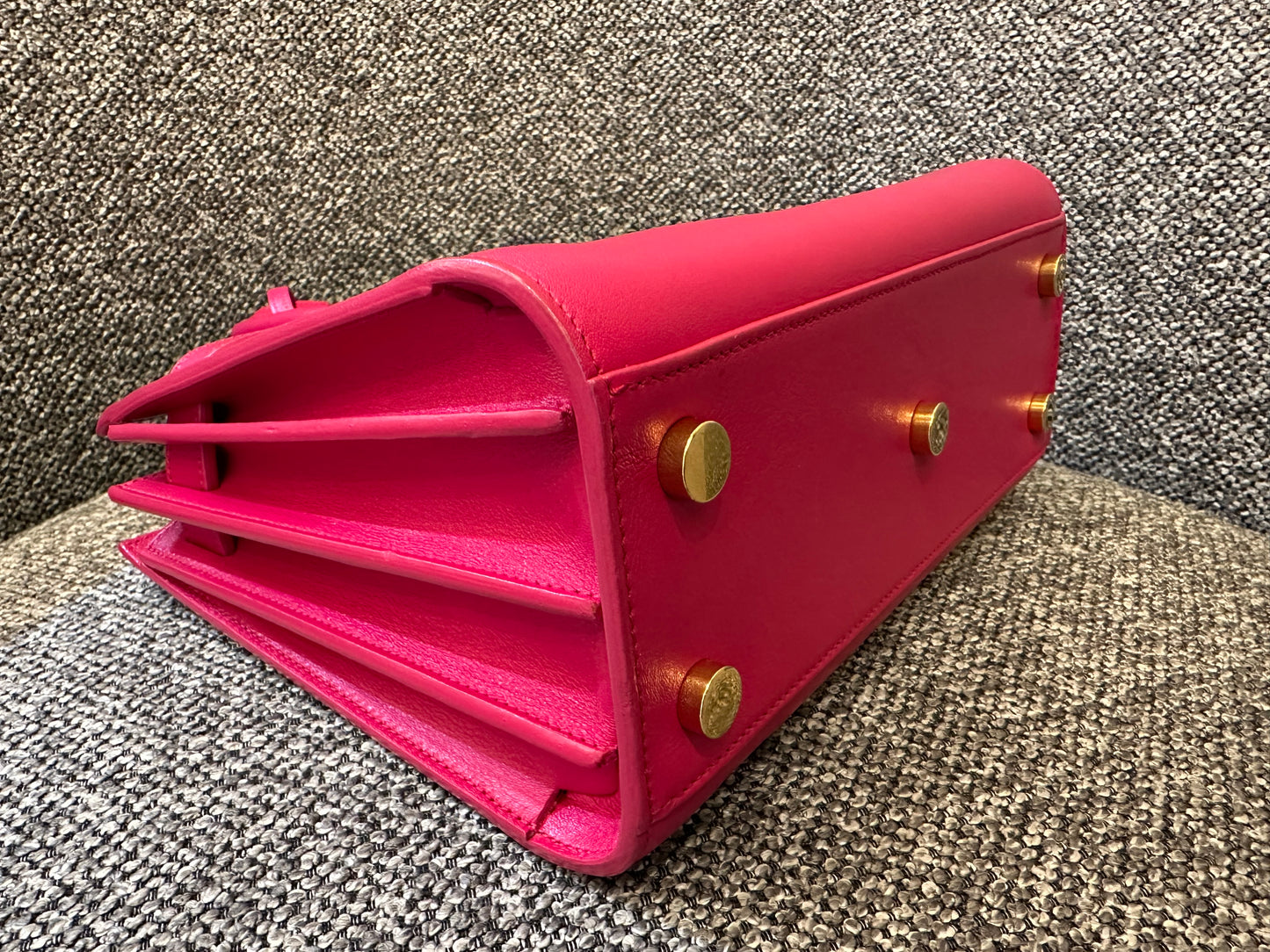 Yves Saint Laurent Sac De Jour In Hot Pink Leather