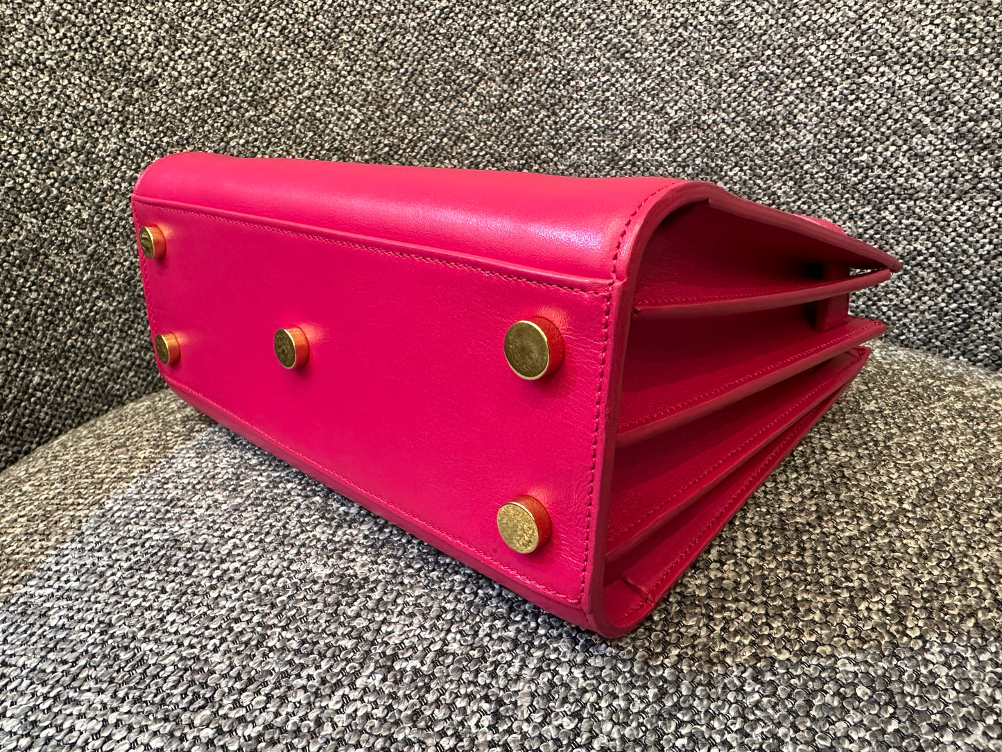 Yves Saint Laurent Sac De Jour In Hot Pink Leather
