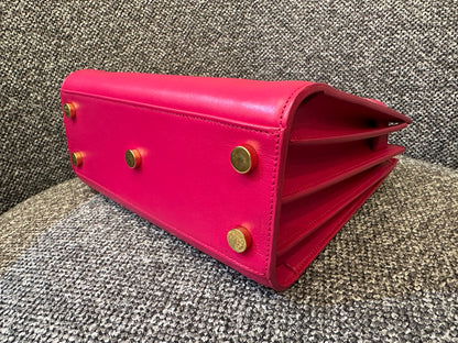 Yves Saint Laurent Sac De Jour In Hot Pink Leather