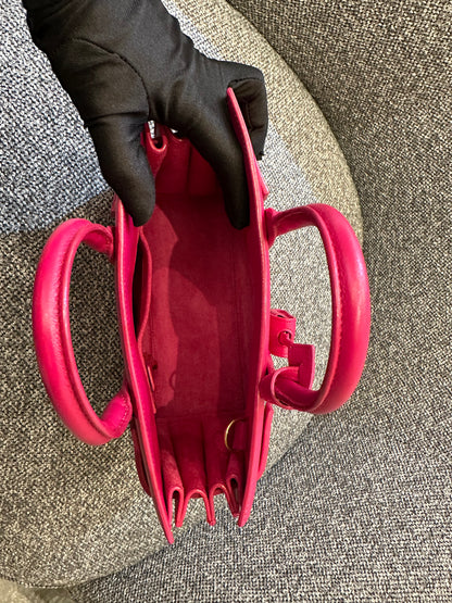 Yves Saint Laurent Sac De Jour In Hot Pink Leather