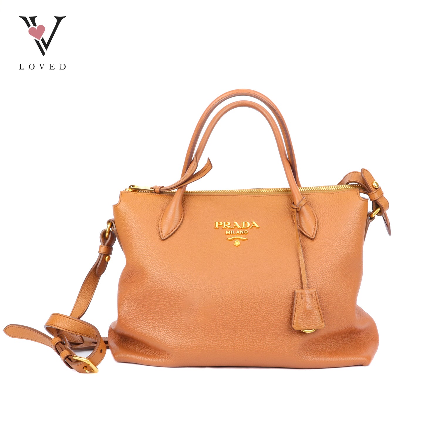 Prada Vitello Daino Leather Top Handle Bag
