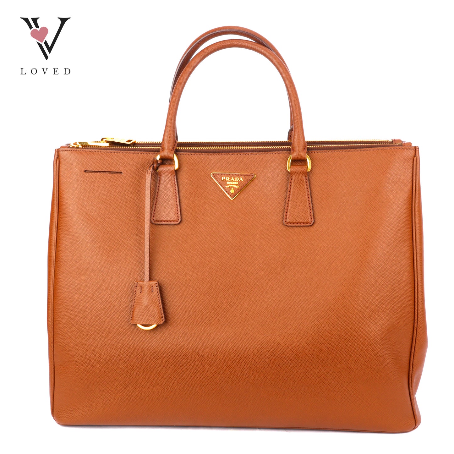 Prada Galleria Saffiano Double Zip Tote Bag