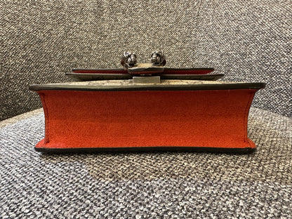 Gucci Dionysus GG Supreme Canvas Bag In Red Suede