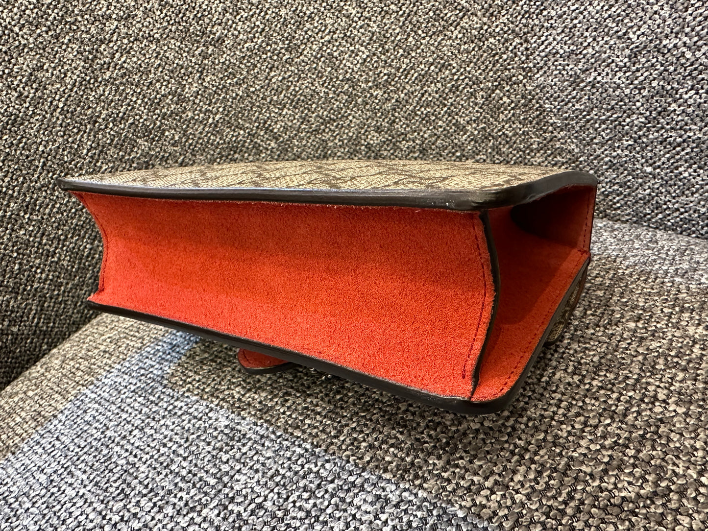 Gucci Dionysus GG Supreme Canvas Bag In Red Suede