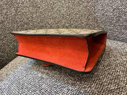 Gucci Dionysus GG Supreme Canvas Bag In Red Suede