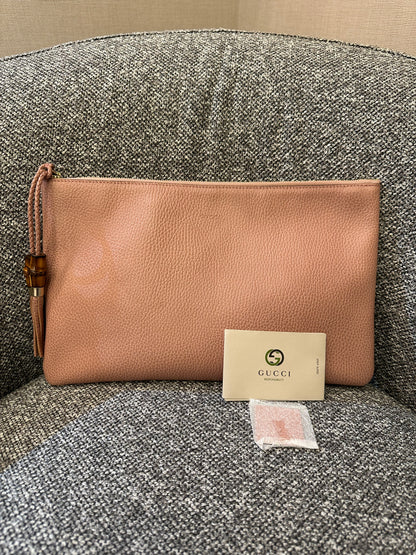 Gucci Pebbled Leather Clutch