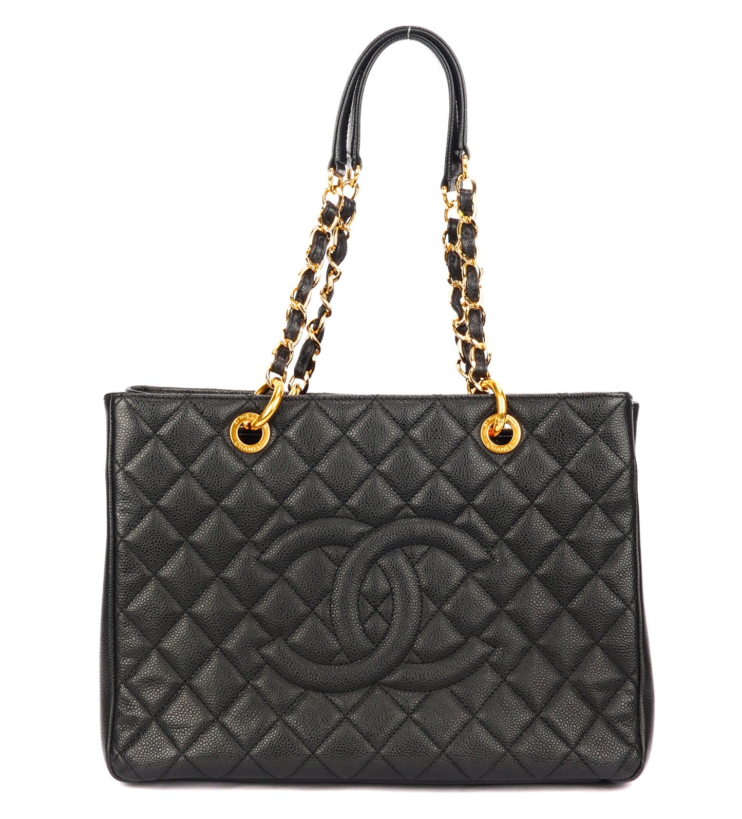 Chanel Grand Shopping Tote (GST) In Black Caviar Leather