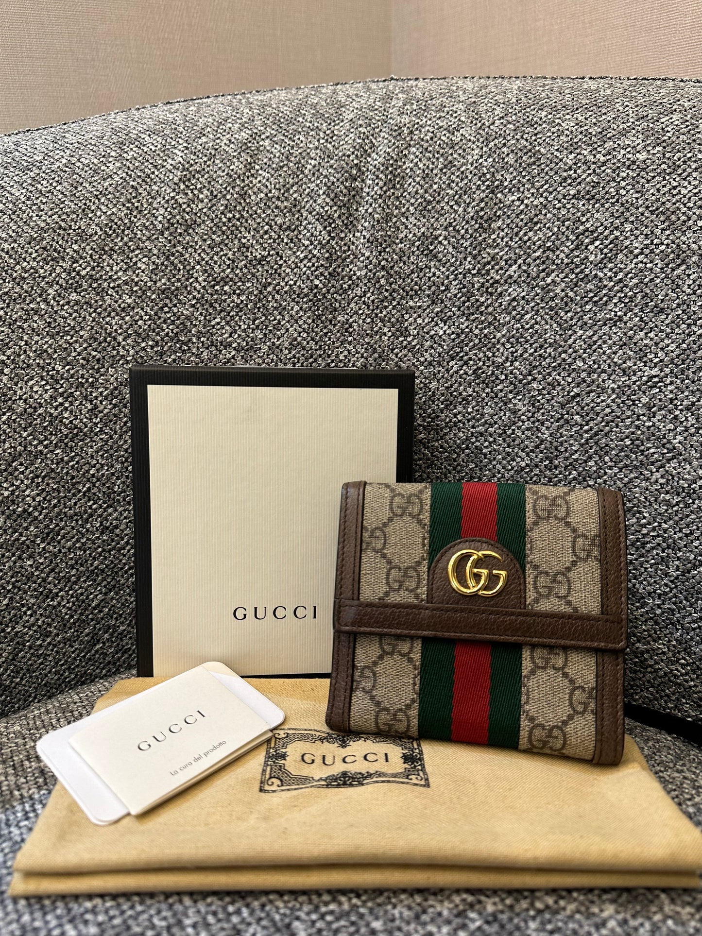 Gucci Ophidia French Flap Wallet