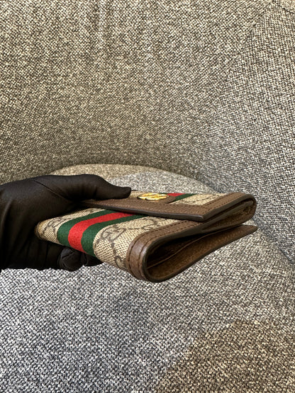 Gucci Ophidia French Flap Wallet