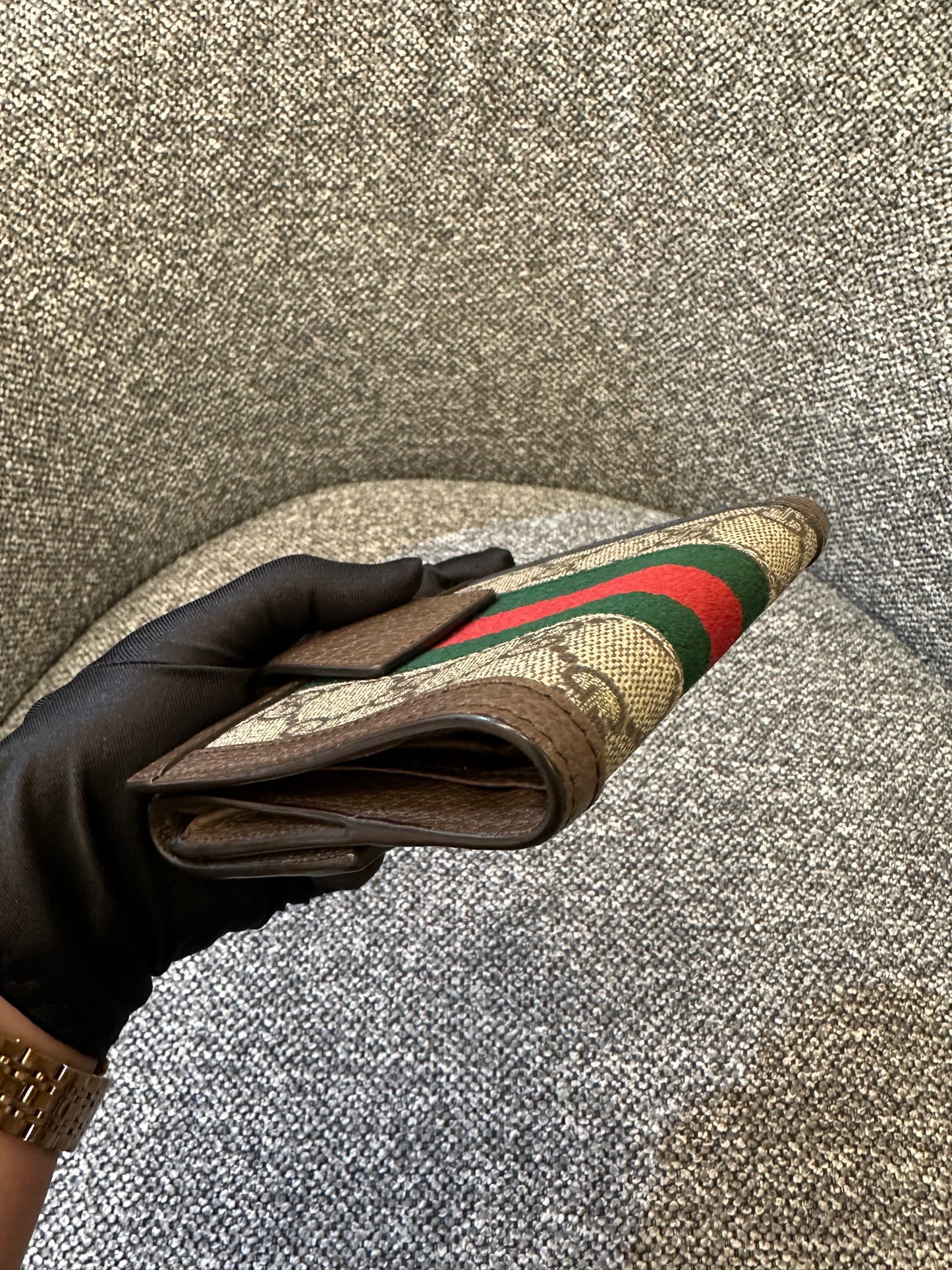 Gucci Ophidia French Flap Wallet