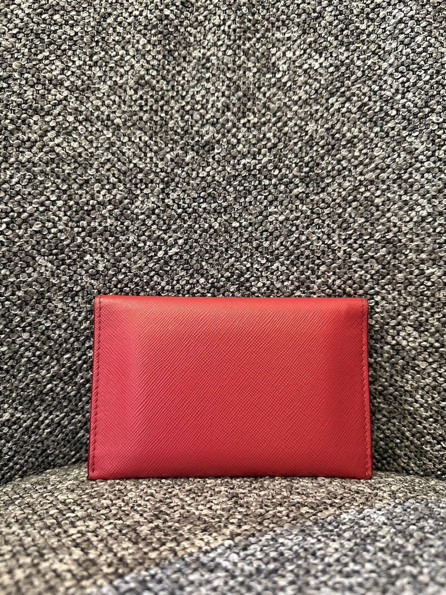Prada Compact Wallet in Pink Saffiano Leather