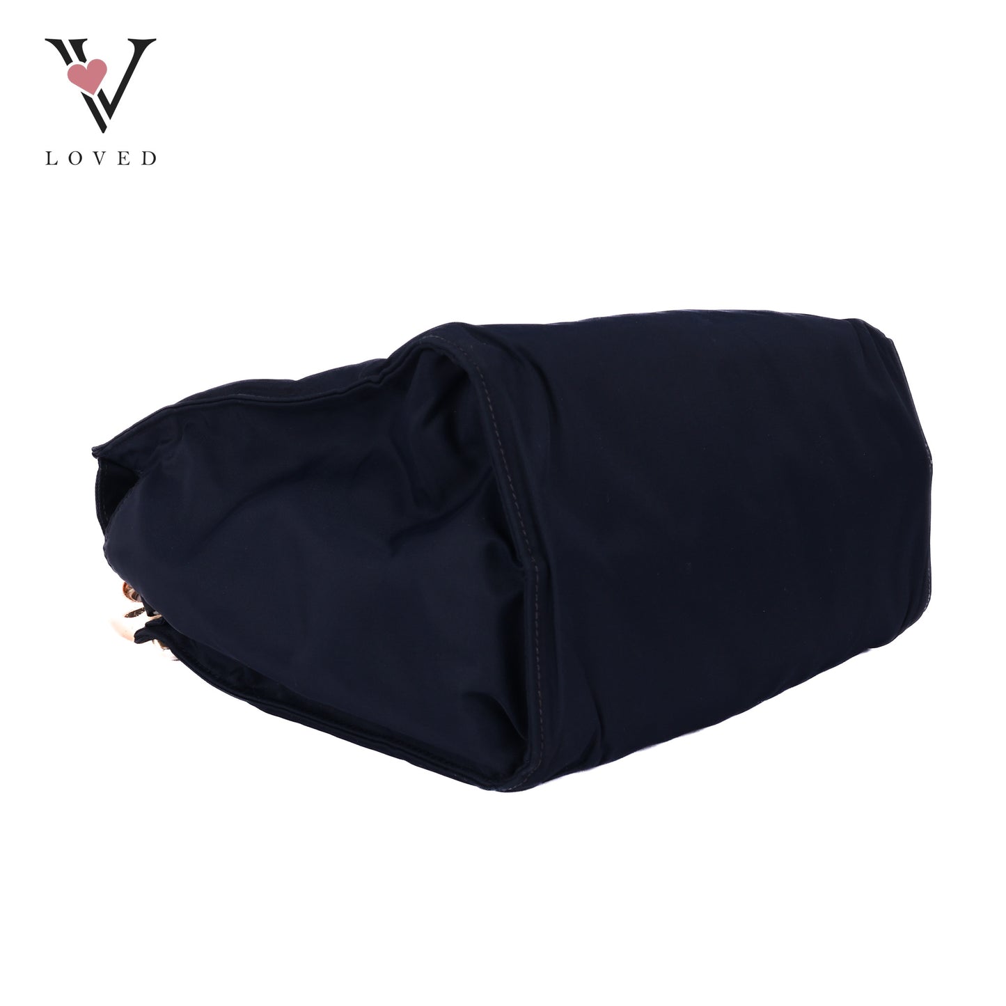 Blue Nylon In Metal Handbag
