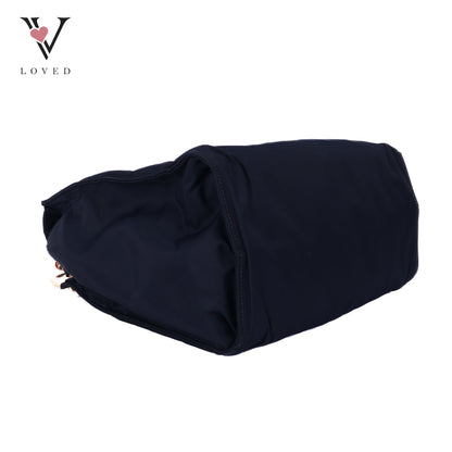 Blue Nylon In Metal Handbag