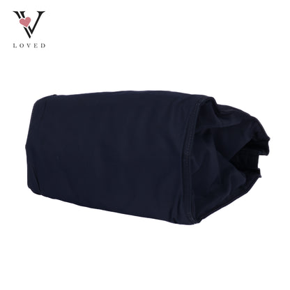 Blue Nylon In Metal Handbag