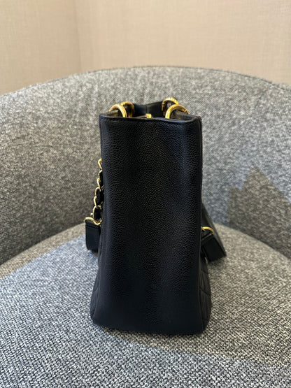 Chanel Grand Shopping Tote (GST) In Black Caviar Leather