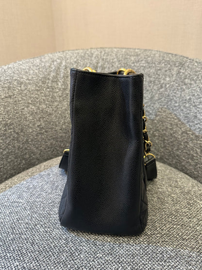 Chanel Grand Shopping Tote (GST) In Black Caviar Leather