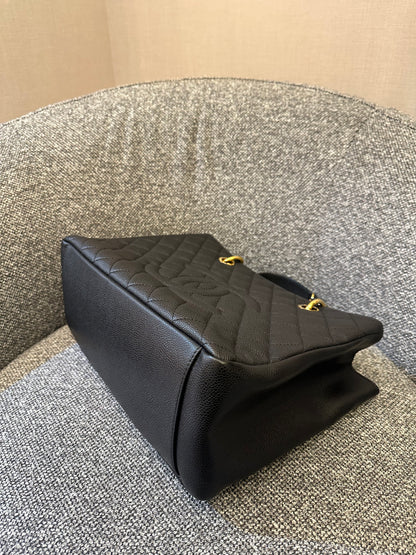 Chanel Grand Shopping Tote (GST) In Black Caviar Leather