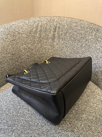 Chanel Grand Shopping Tote (GST) In Black Caviar Leather