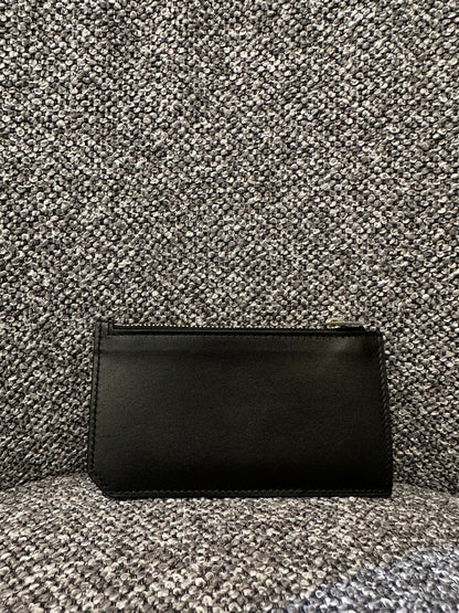 Yves Saint Laurent Fragments Zipped Card Holder in Black
