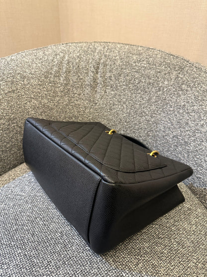Chanel Grand Shopping Tote (GST) In Black Caviar Leather
