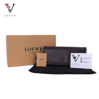 Anagram Long Wallet In Brown Vintage