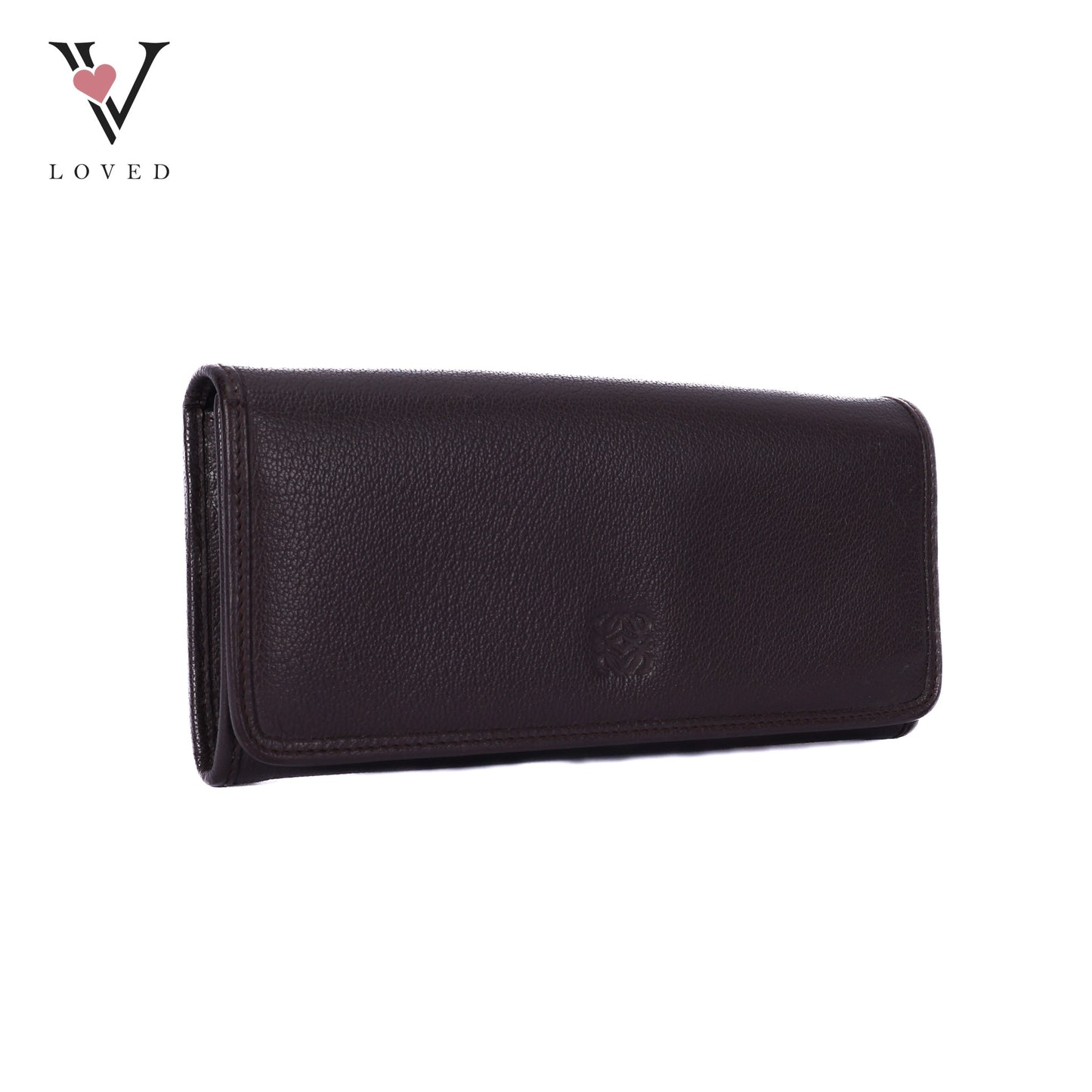 Anagram Long Wallet In Brown Vintage