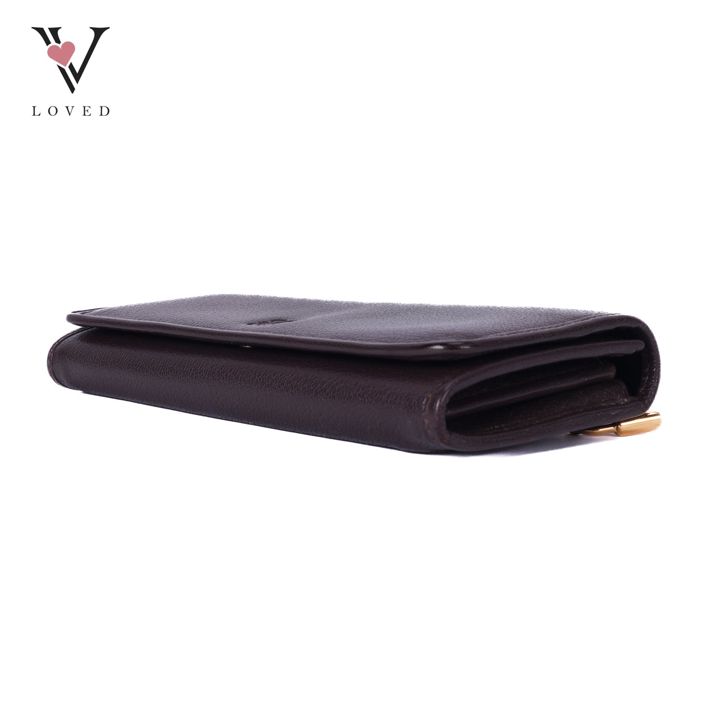 Anagram Long Wallet In Brown Vintage