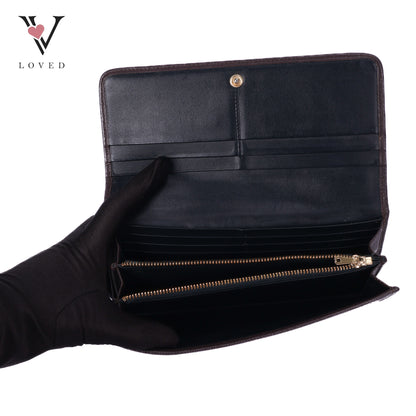 Anagram Long Wallet In Brown Vintage
