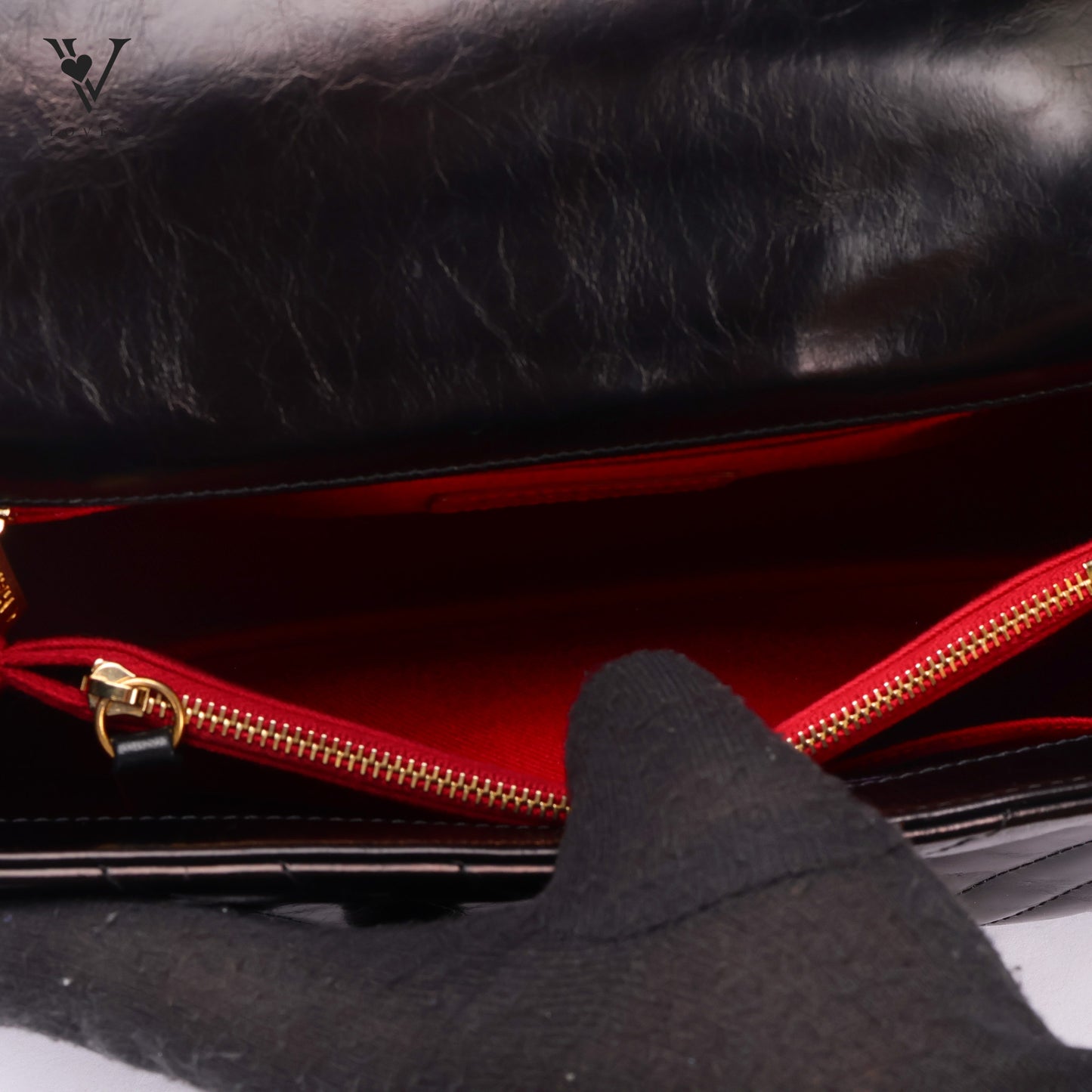 Coco Top Handle In Chevron Quilted Aged Calfskin