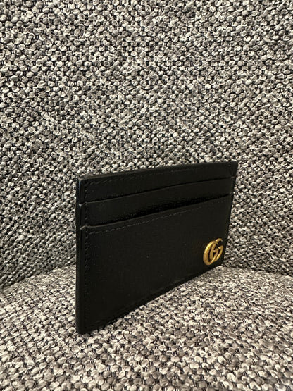 Gucci GG Marmont Card Case in Black Leather