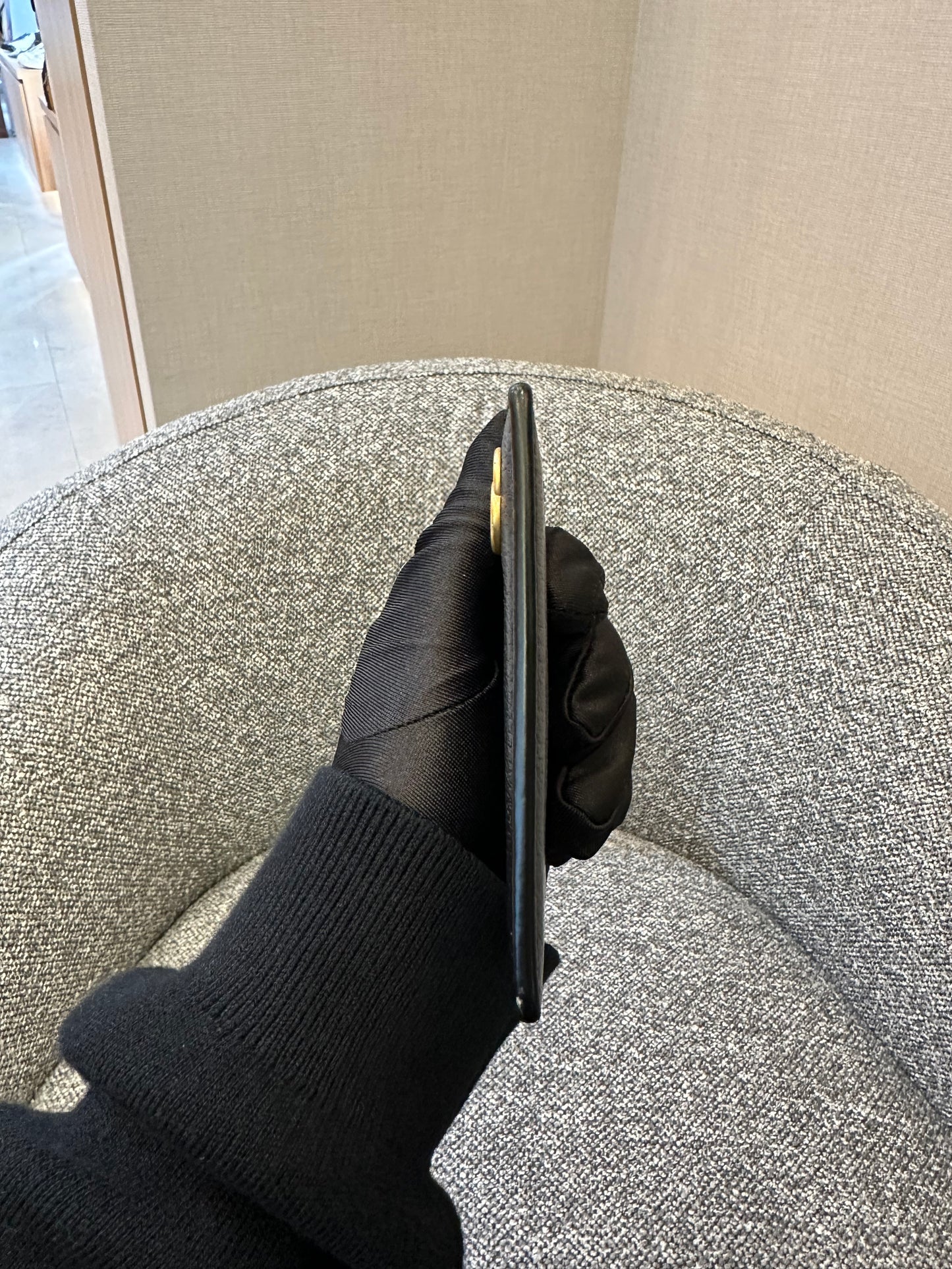 Gucci GG Marmont Card Case in Black Leather