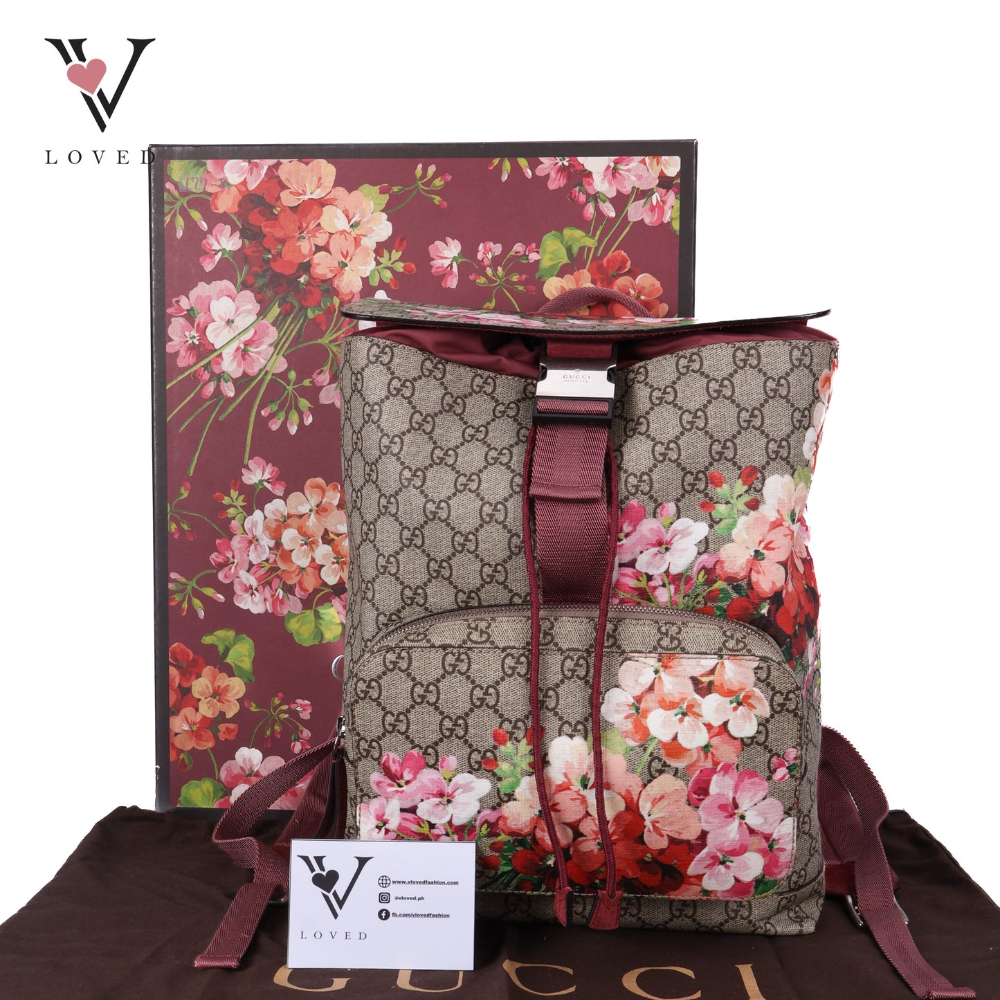 GG Supreme Blooms In Beige Backpack