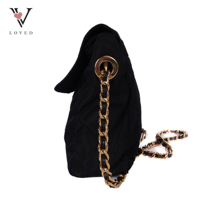 Quilted Shoulder Bag In Black Nylon