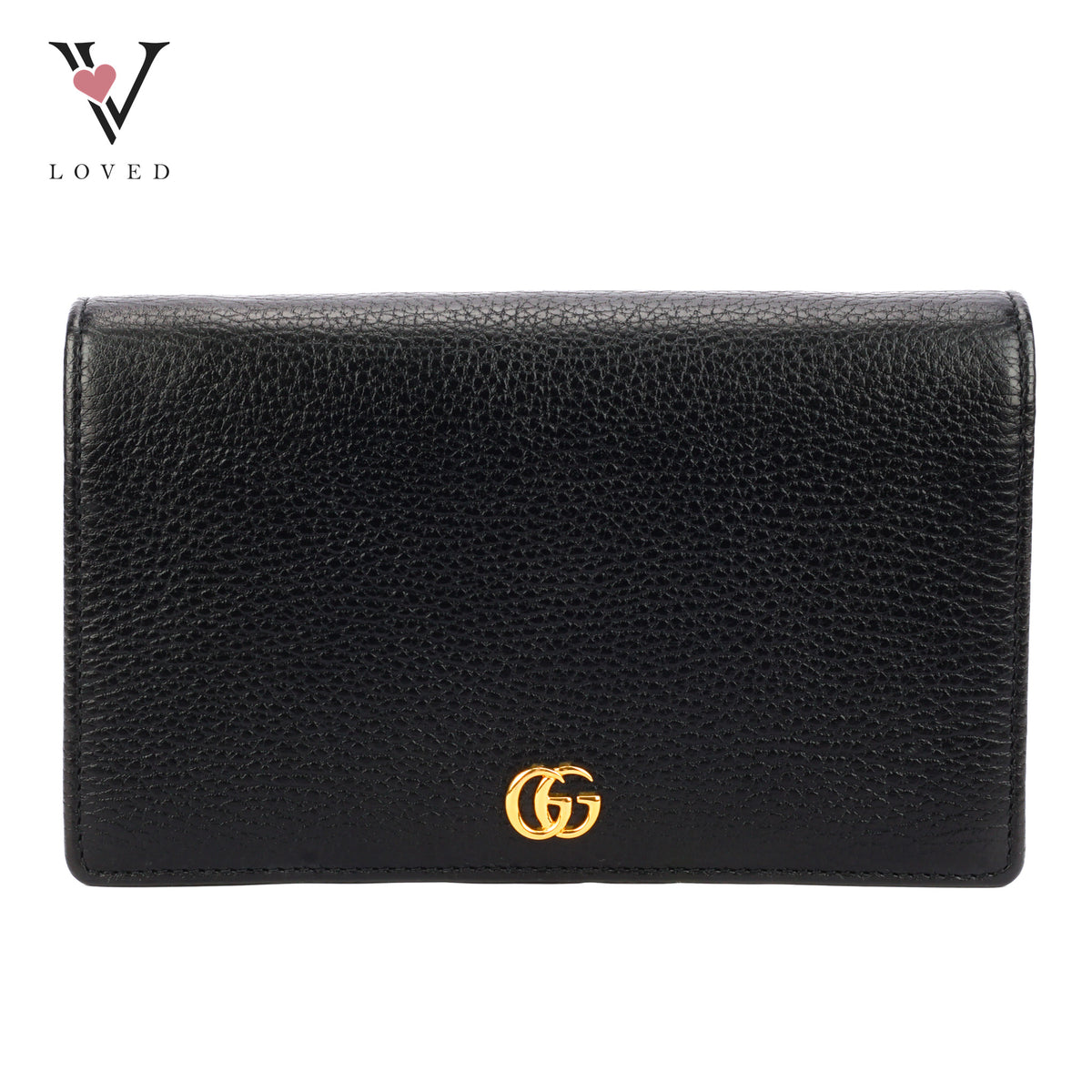 Gucci Marmont Wallet on Chain in Black Leather