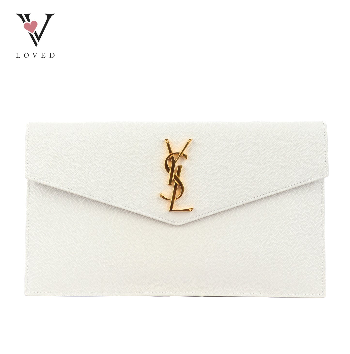 Yves Saint Laurent Uptown Pouch in White