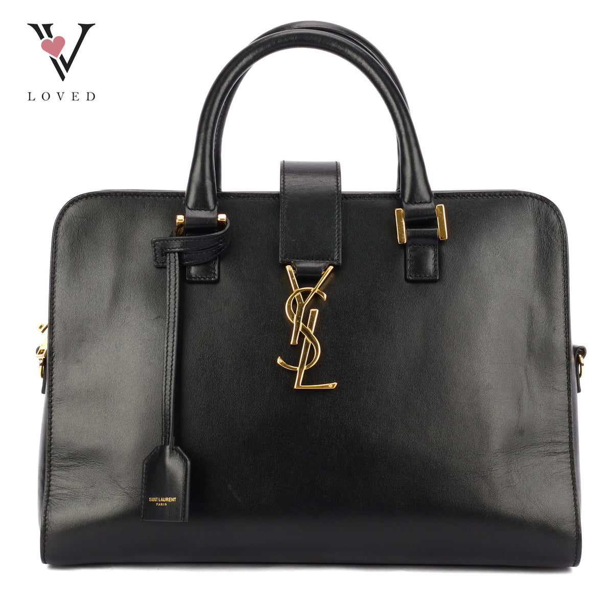 Yves Saint Laurent Baby Cabas in Black Leather