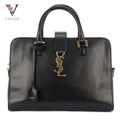 Yves Saint Laurent Baby Cabas in Black Leather