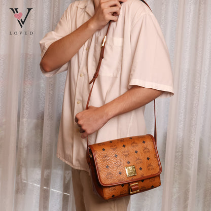 Vintage Visetos Flap Messenger Bag