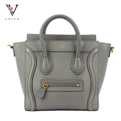 Celine Nano Luggage Tote Bag in Grey