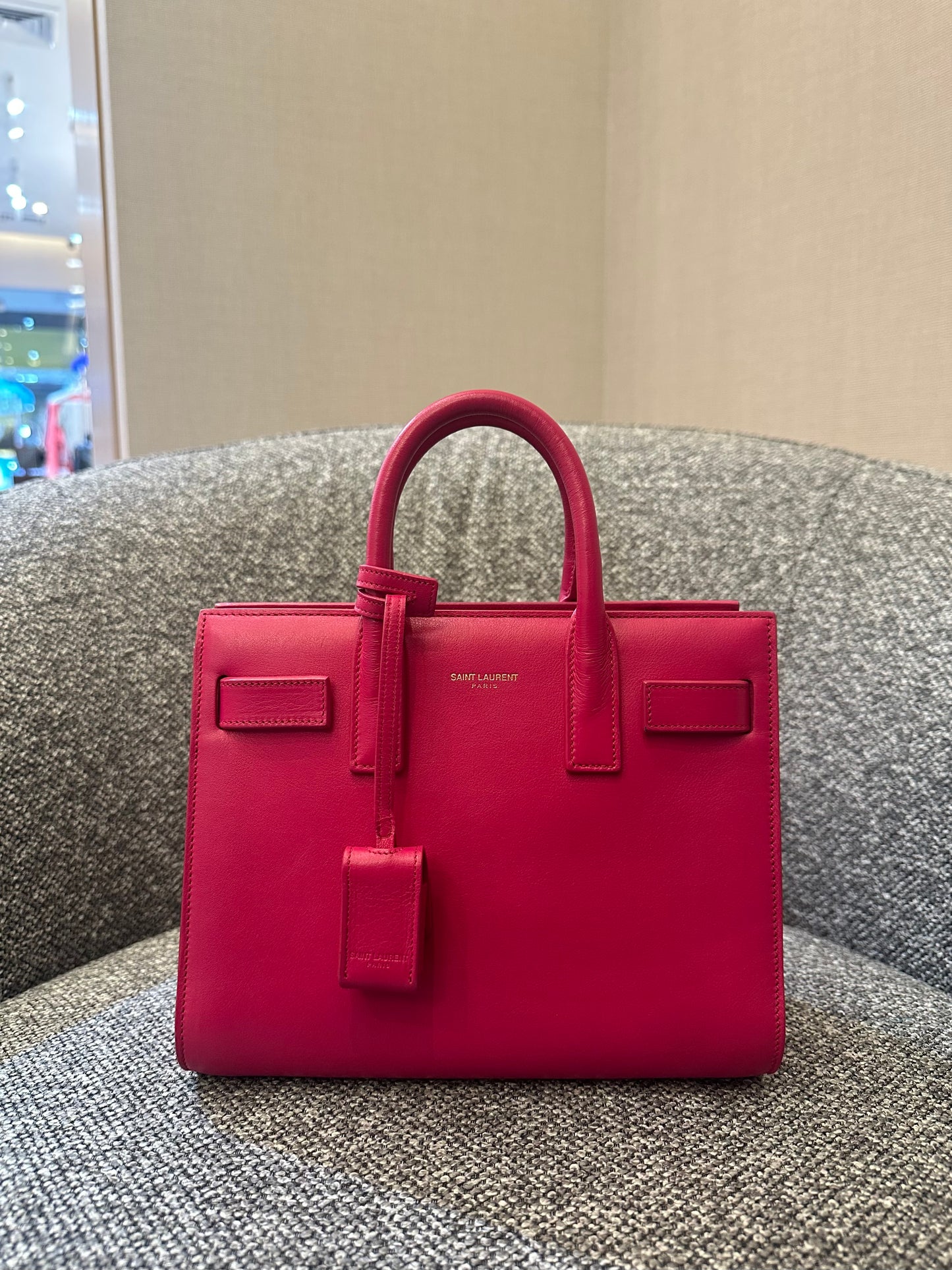 Yves Saint Laurent Sac de Jour Handbag in Fushcia Pink