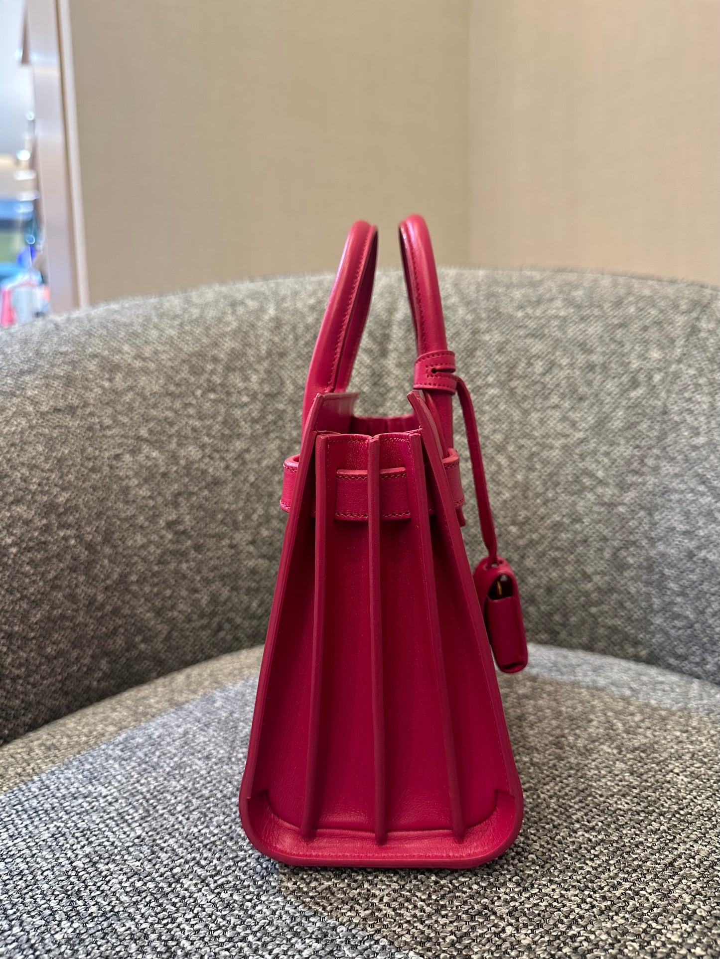 Yves Saint Laurent Sac de Jour Handbag in Fushcia Pink
