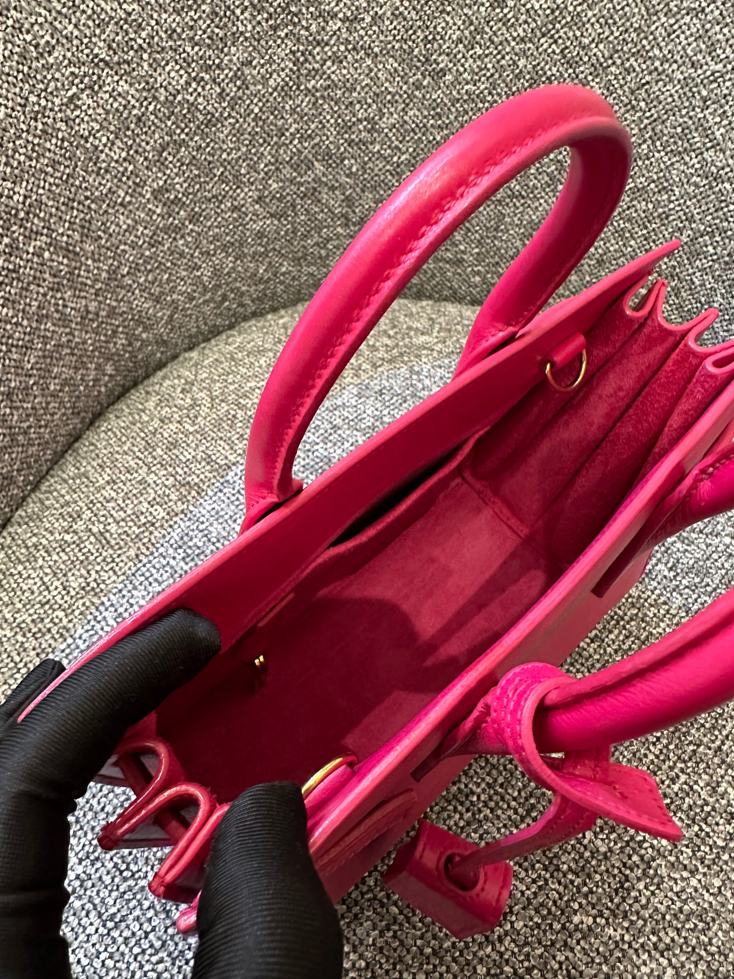 Yves Saint Laurent Sac de Jour Handbag in Fushcia Pink