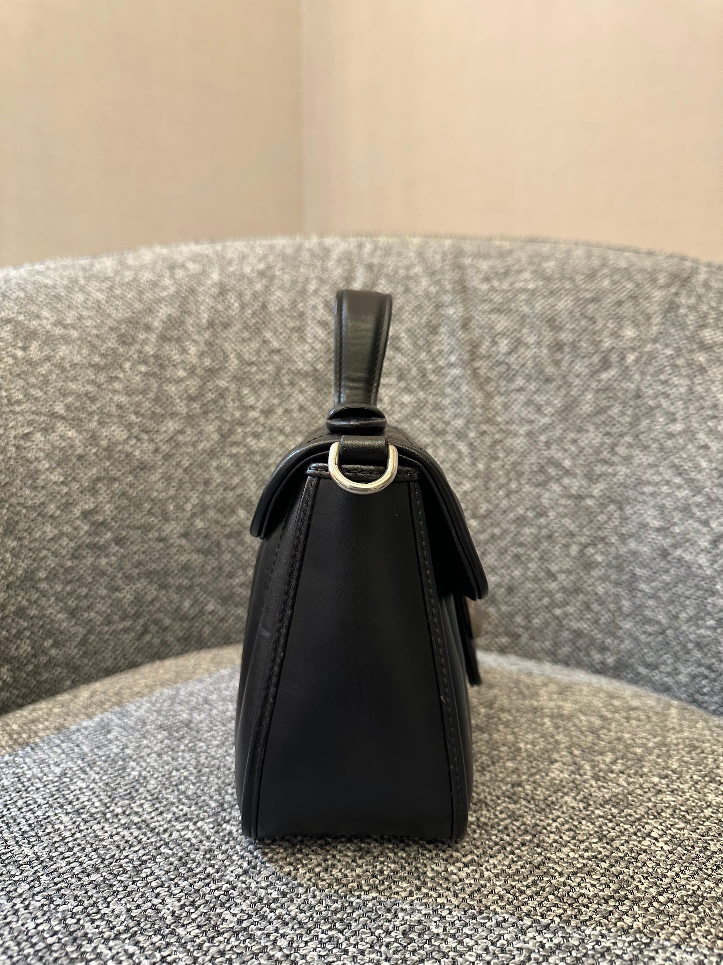Gucci GG Marmont Mini Top Handle in Black Leather (SHW)