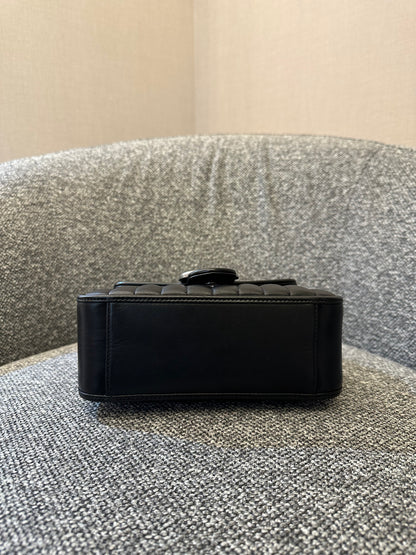 Gucci GG Marmont Mini Top Handle in Black Leather (SHW)